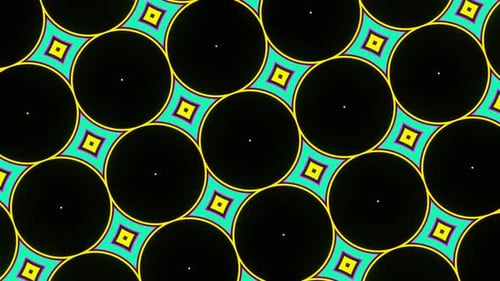 VJ Loop Bright Mehrfarbige Pulsation von Kreisen für LED-Bildschirme