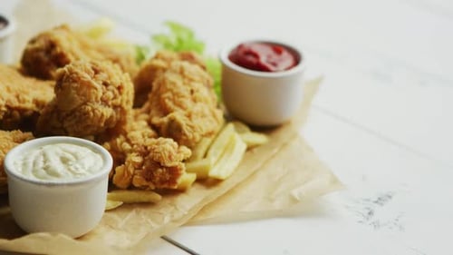 Fresh Sauces Near Fried Chicken Wings