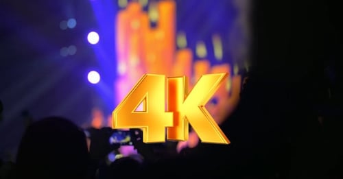 Silhouetted Crowd Enjoying Live Music Concert at Night