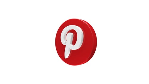 Rotating 3D Pinterest Logo Animation for Social Media