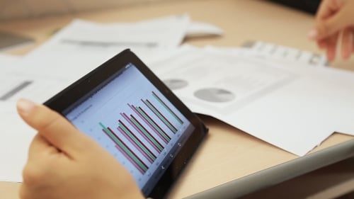 Data Analysis with Tablet and Paperwork