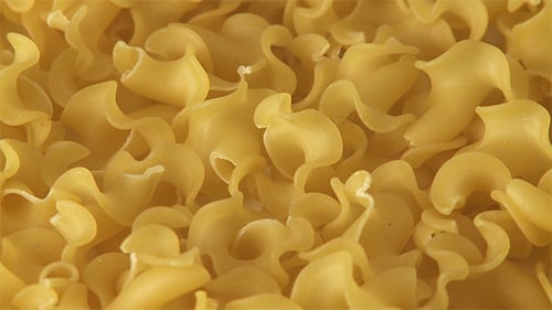 Close Up of Uncooked Curly Pasta