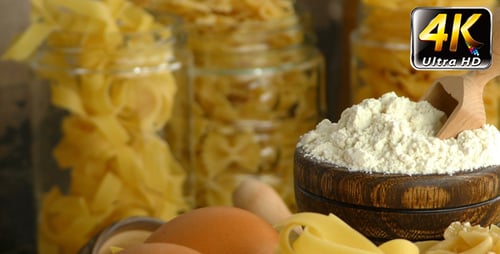 Pasta Ingredients: Flour, Eggs, and Noodles