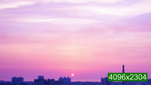 Sunrise over the Seaside Town