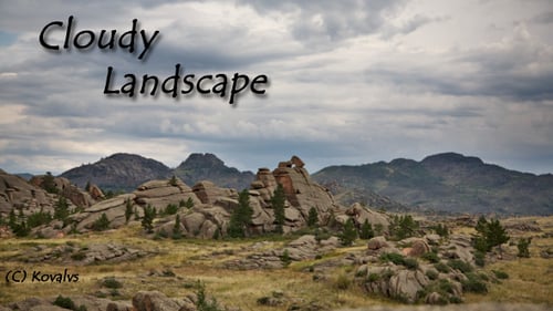 Wild Landscape With Rock And Clouds