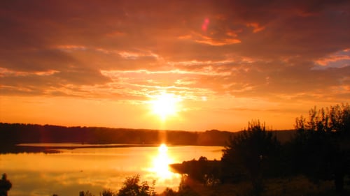 Coucher de soleil sur le lac