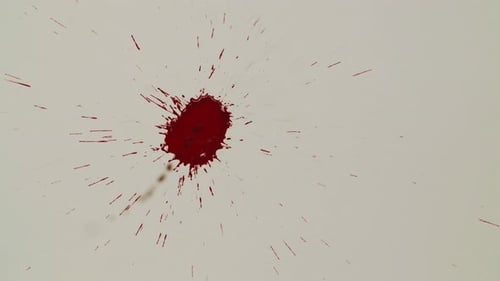 Dark Red Liquid Splatter on Background