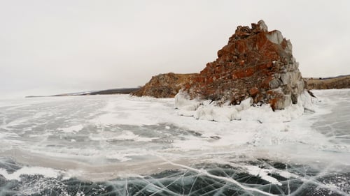 Flight Over Lake Baikal, Olkhon Island