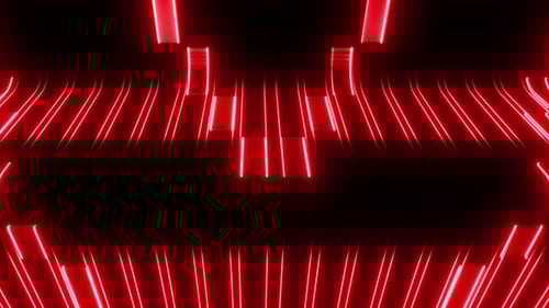 Abstract Red Neon Lines Tunnel Loop Background