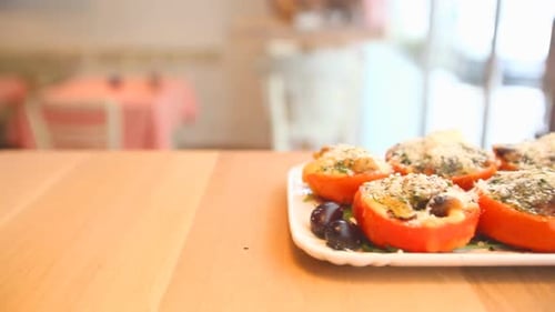 Vegetable Meal On A Plate In A Restaurant 1