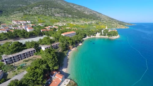 Aerial View Of Beautiful Bol On Island Of Brac, Croatia. 2