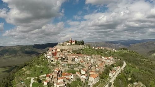 Aerial View Of The Old Town Of Motovun, Croatia 2