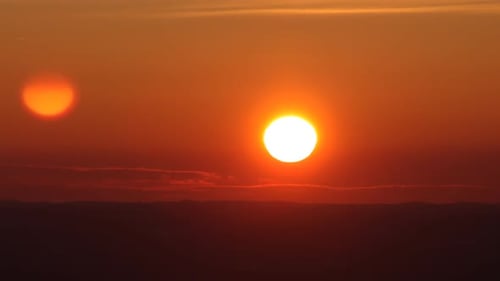 Time Lapse of Glowing Sunset