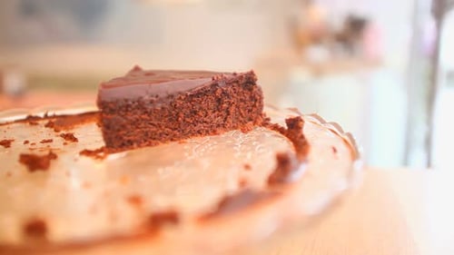 Close up of Delicious Chocolate Cake Slice
