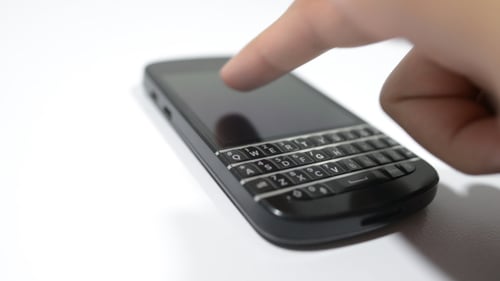 Black Smartphone Screen Tapping