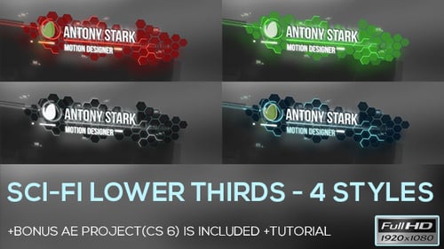 Dynamic Futuristic User Interface Lower Thirds and Info Boxes