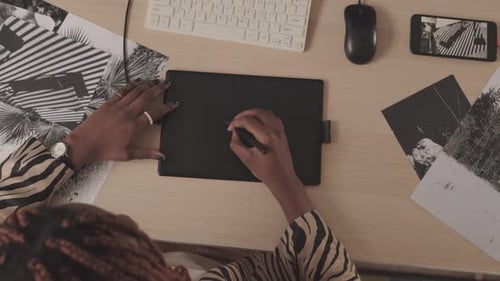 Young Adult Designs on Graphics Tablet