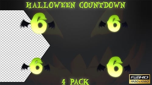 Halloween-Countdown — 4 Stück