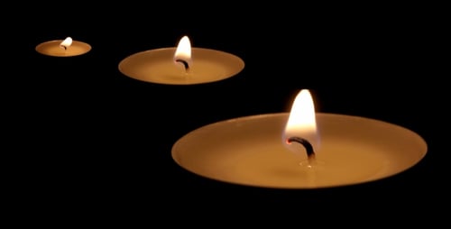 Flickering Candlelight in the Darkness