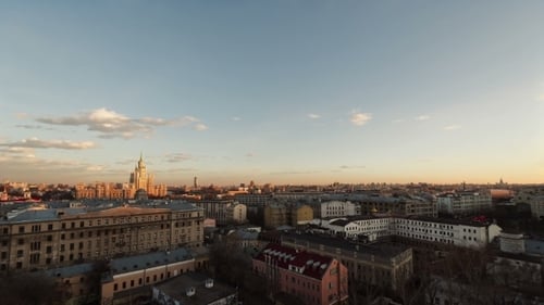 View Of Moscow From The Roof In The Center