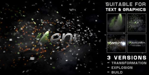 Cinematic Particle Logo and Tagline Reveal