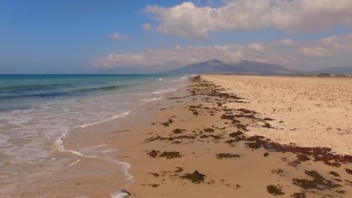 Aerial View From Flying Drone On Tarifa Area