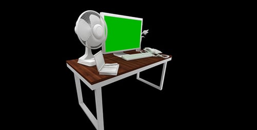 Computer Monitor With Green Screen 2