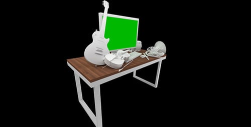 Computer Monitor With Green Screen 3