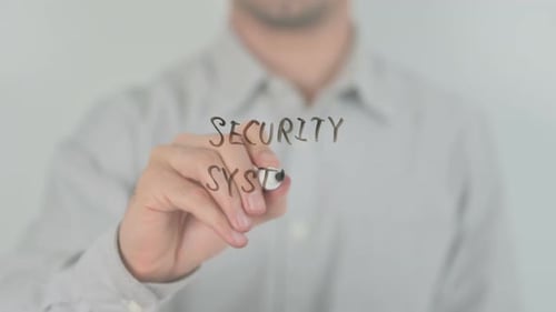 Writing Security System Concept on Transparent Surface