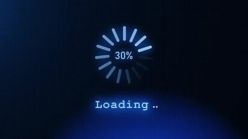 Digital Loading Progress Bar Animation