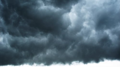 Ominous Grey Clouds Moving Across the Sky