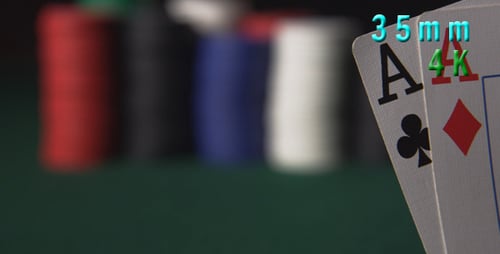 Stack Of Chips And Two Aces 37