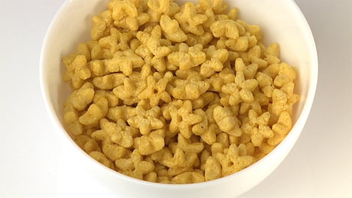Milk Being Poured into a Bowl of Cereal
