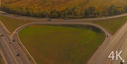 A Cars at complex interchange and highway