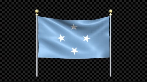 Federated States of Micronesia Flag Waving Animation