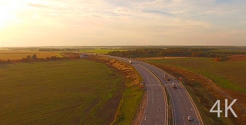 Beautiful autumn and automobile highway