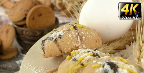 Delicious Cookies and Pastries Baking Ingredients Close-Up