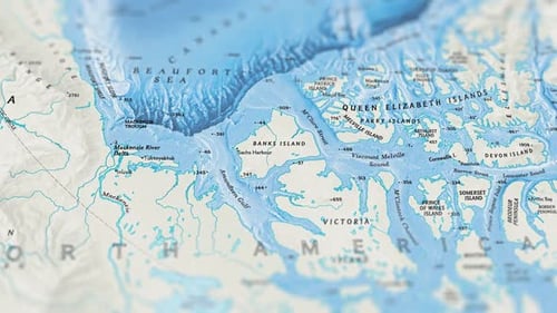 Arctic Ocean Paper Map Slider Shot