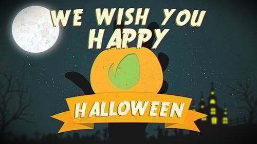 Spooky Animated Halloween Intro with Glitch Effects