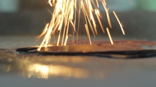 Work Welding Spark Fire