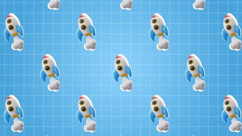 Rocket 3D Animation Background