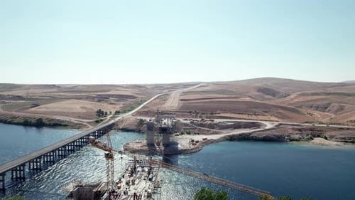Bridge on a Motorway Under Construction