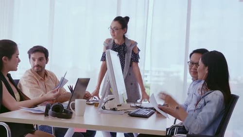 Senior Leader Giving Advice Speech to Team Members