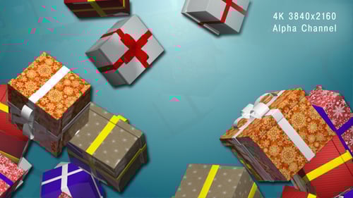 Festive Gift Boxes Falling Transition