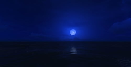 Full Moon and Sea