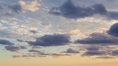 Sunset Clouds Time Lapse at Dusk