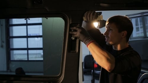 Man Dismantle The Machine For Sound Insulation