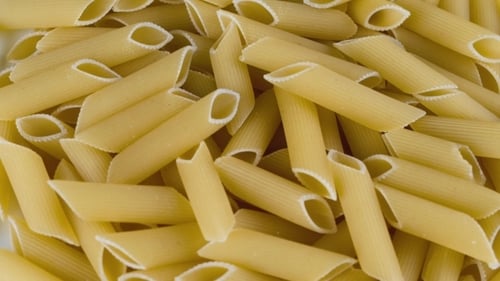 Close-up of Uncooked Penne Pasta