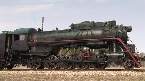 Old Train With Steam Engine