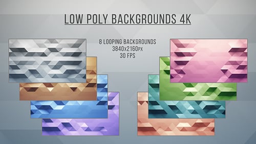 Abstract Geometric Animated Low Poly Looping Backgrounds